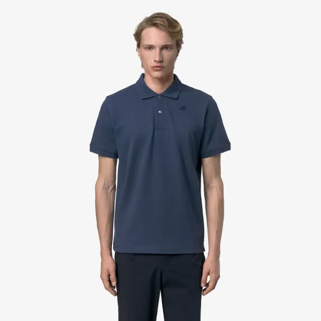 K-Way Amedee Pique Slim polo barbati Blue Insignia stretch