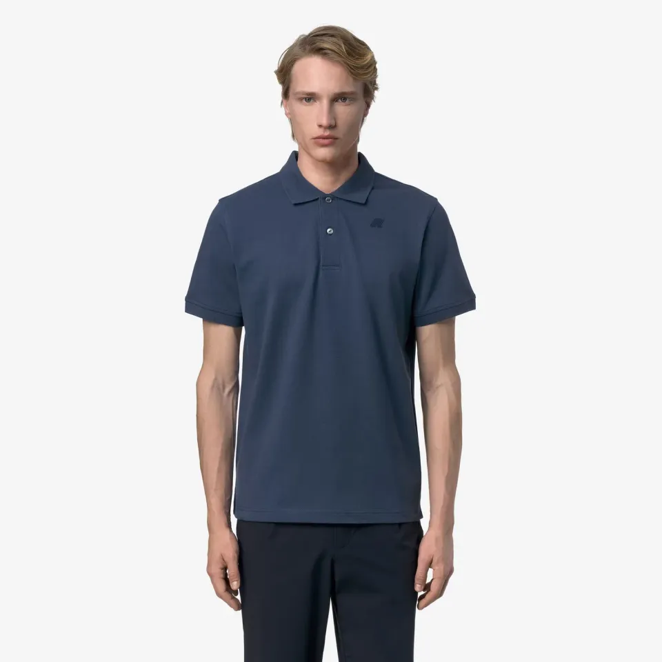 K-Way Amedee Pique Slim polo barbati Blue Insignia stretch