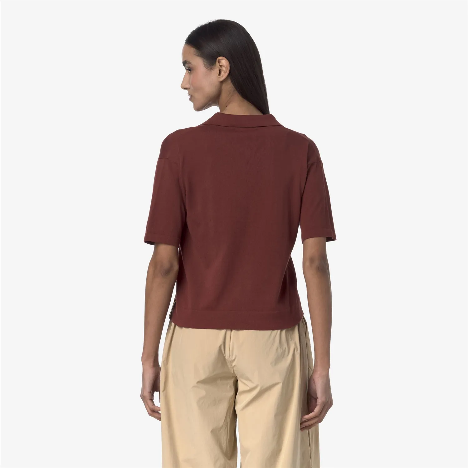 K-Way Klassic Marlhes tricou polo dama brown fiery bumbac