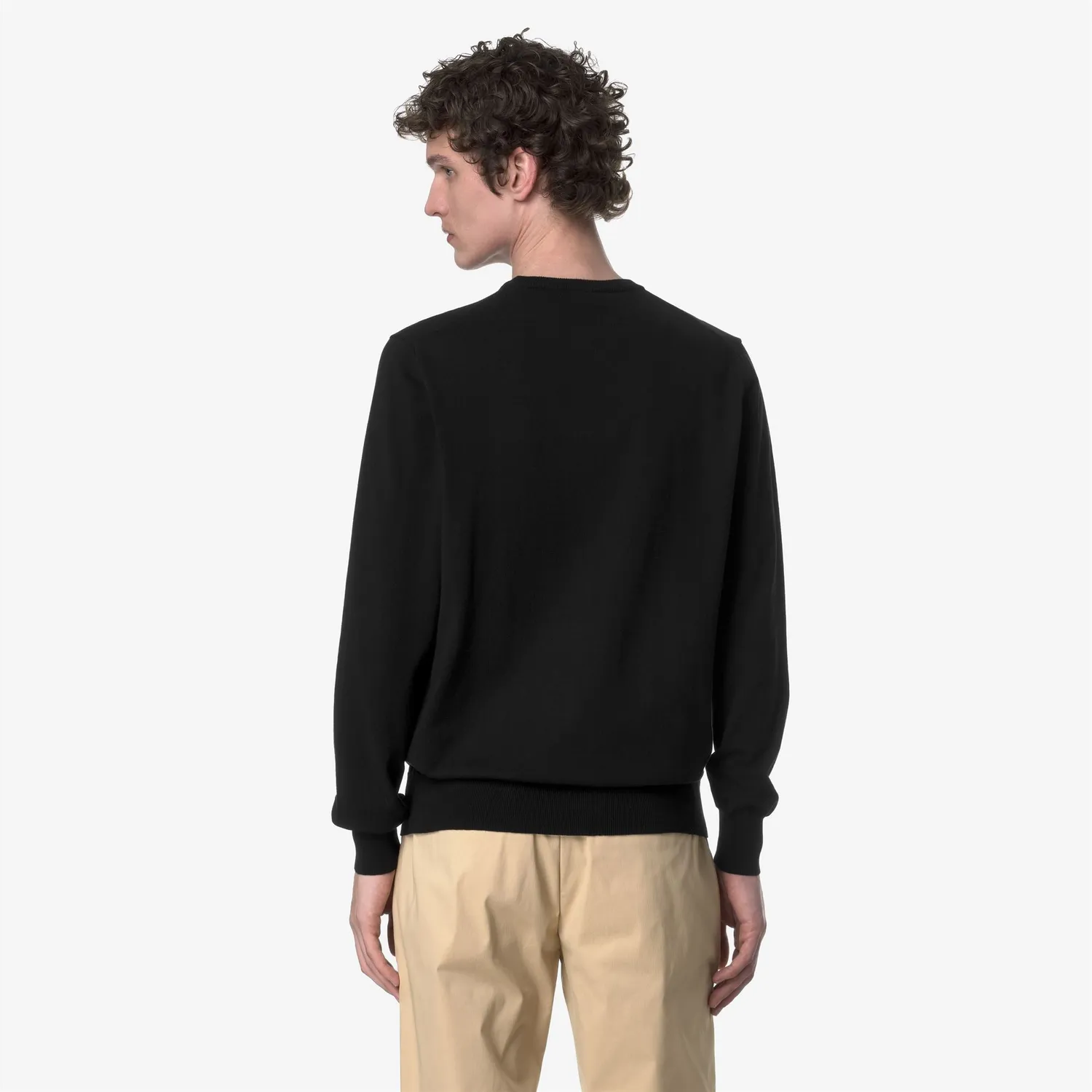 K-Way Sebastien Cotton pulover negru Black Pure bumbac