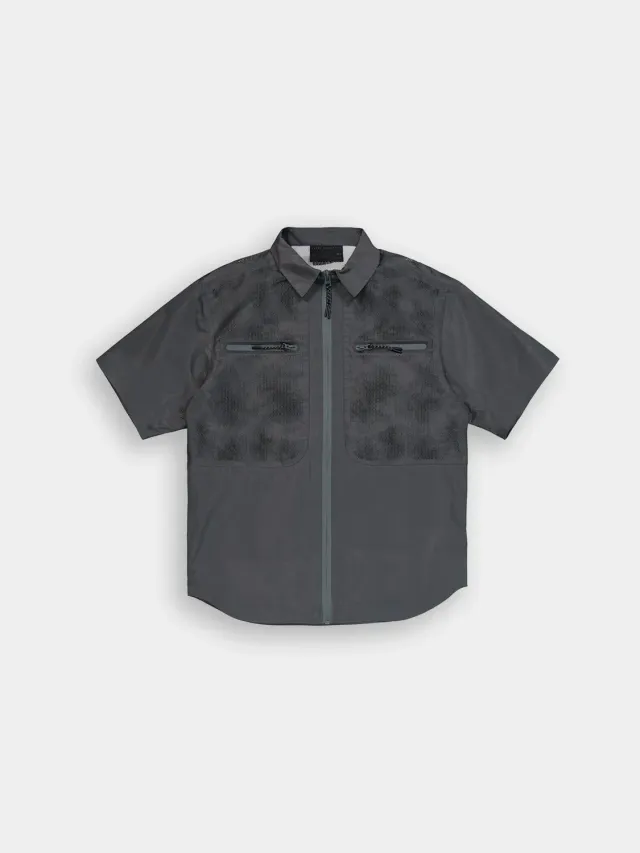 Alpha Industries Laser Cut camasa barbati charcoal usoară