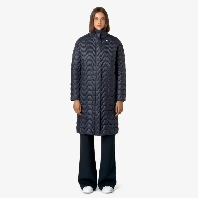 K-Way Sonja Quilted Warm palton albastru dama calduros
