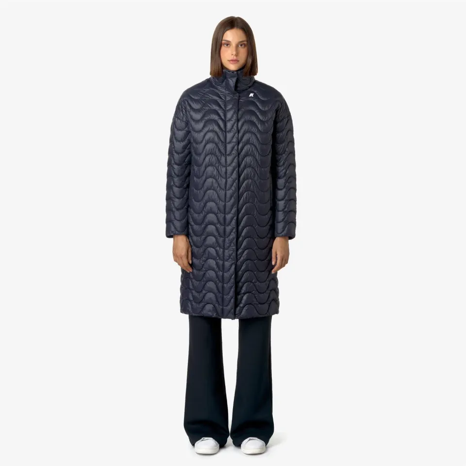 K-Way Sonja Quilted Warm palton albastru dama calduros