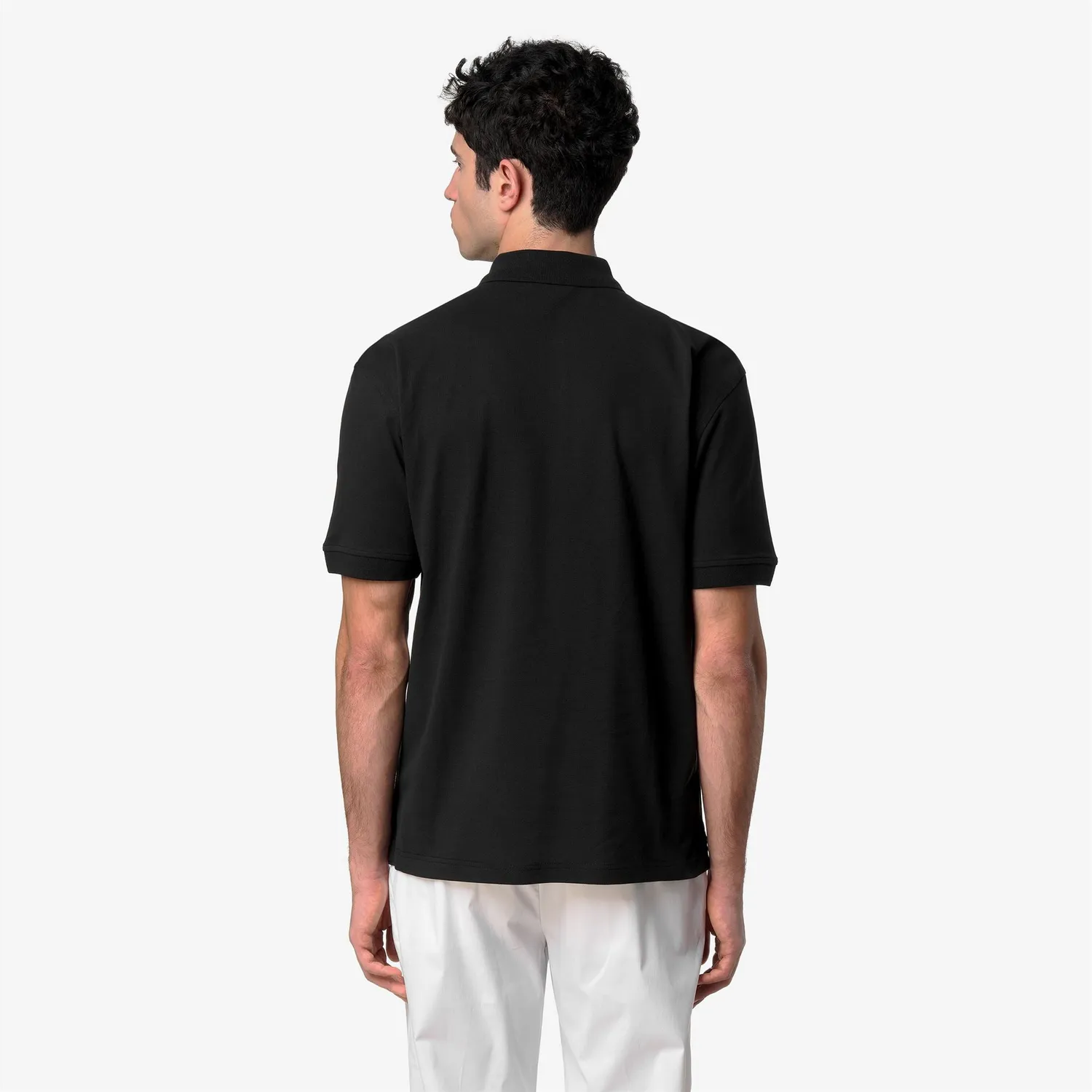 K-Way Simor Pique polo barbati negru bumbac elastic