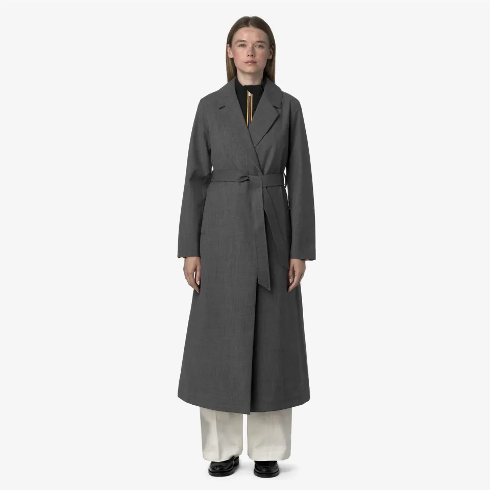 K-Way Jorance 3L Wool Grisaille palton lung gri vesta