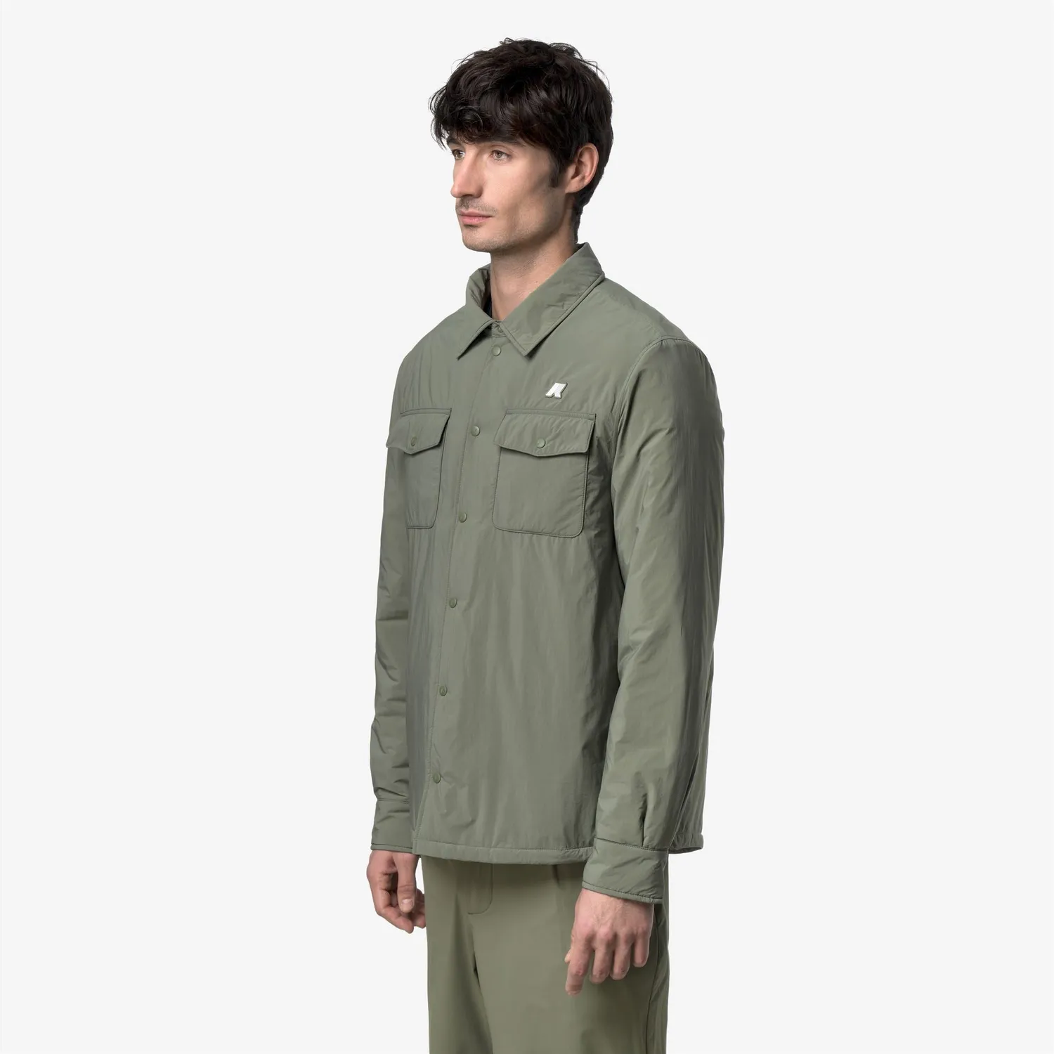 K-Way Umbert Plain Warm geaca barbati verde Lichen matlasata
