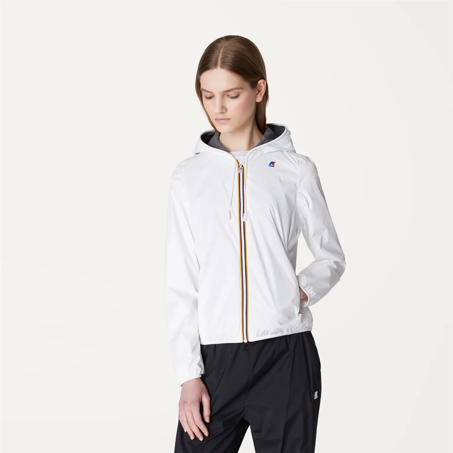 K-Way Lily Poly Jersey geaca dama alb lapte scurta