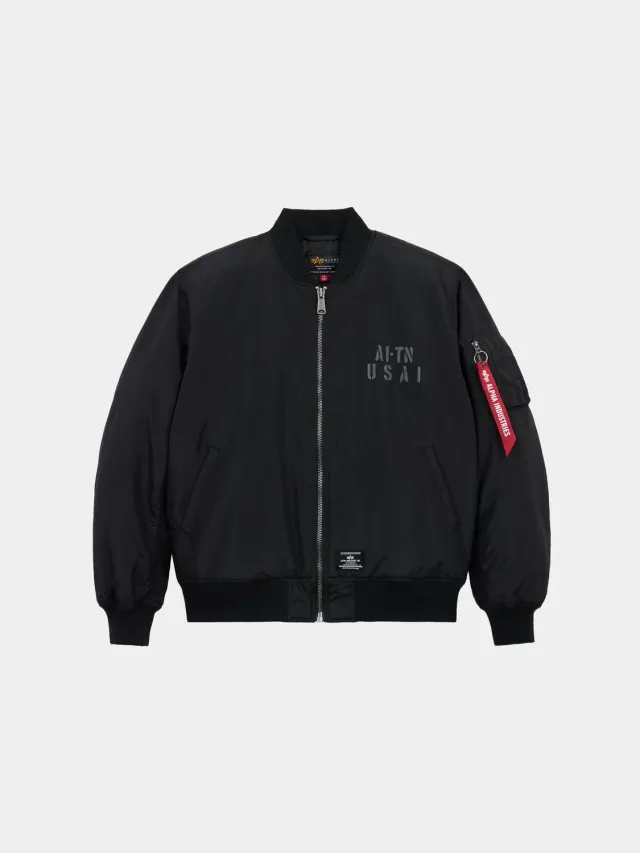 Alpha Industries MA-1 Oxford Elite geacă bomber neagră nailon