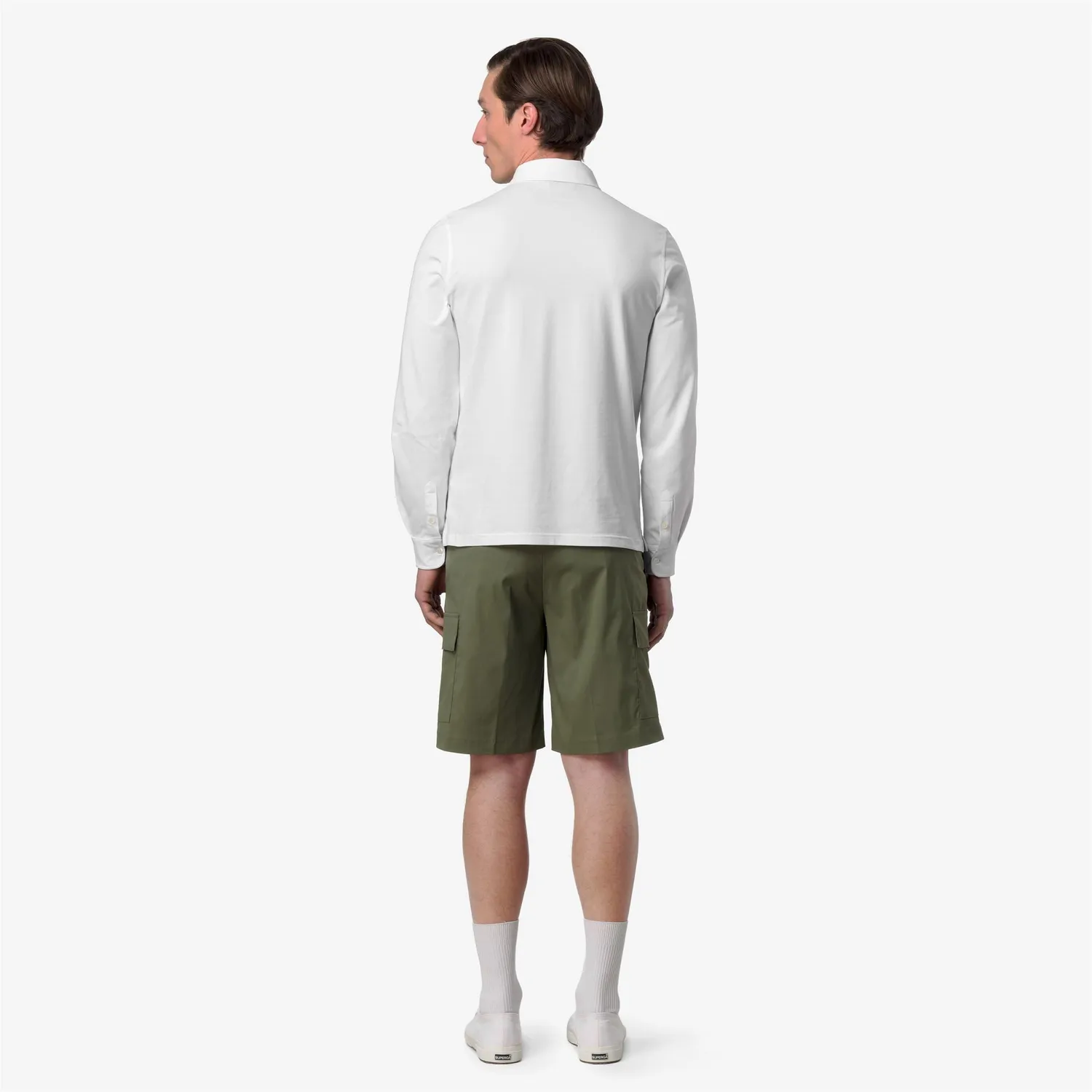 K-Way Tibor Lt Stretch Jersey Slim polo bărbat alb