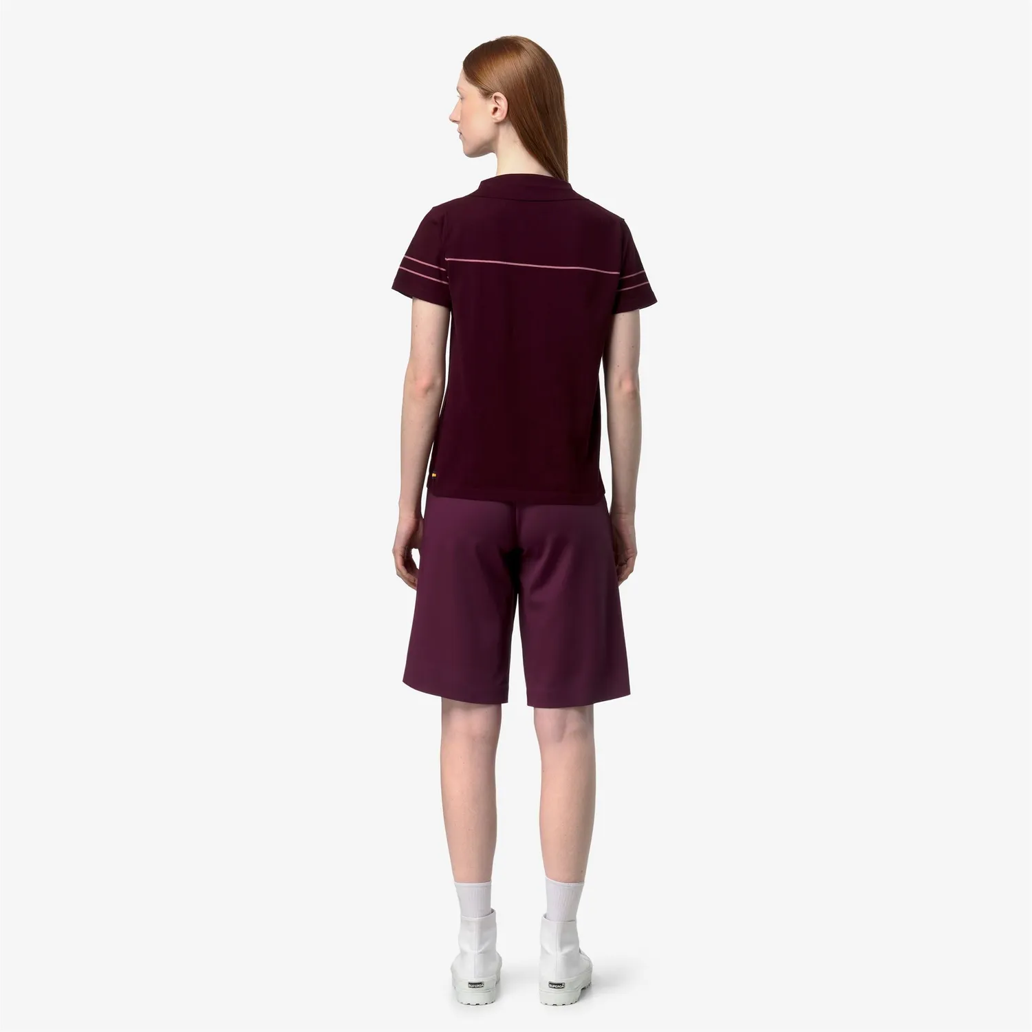 K-Way Mazardy Stripes polo dama violet dungi bumbac