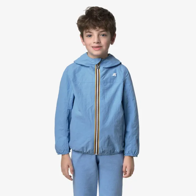 K-Way Jake Cotton Double geacă băiat bleu reversibilă