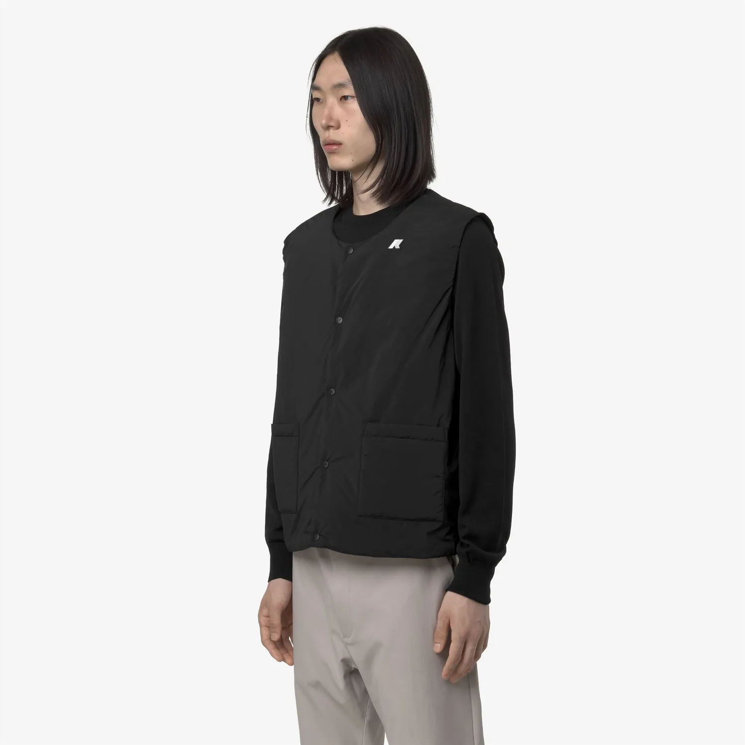 K-Way Valty Plain Warm vesta barbati negru Primaloft