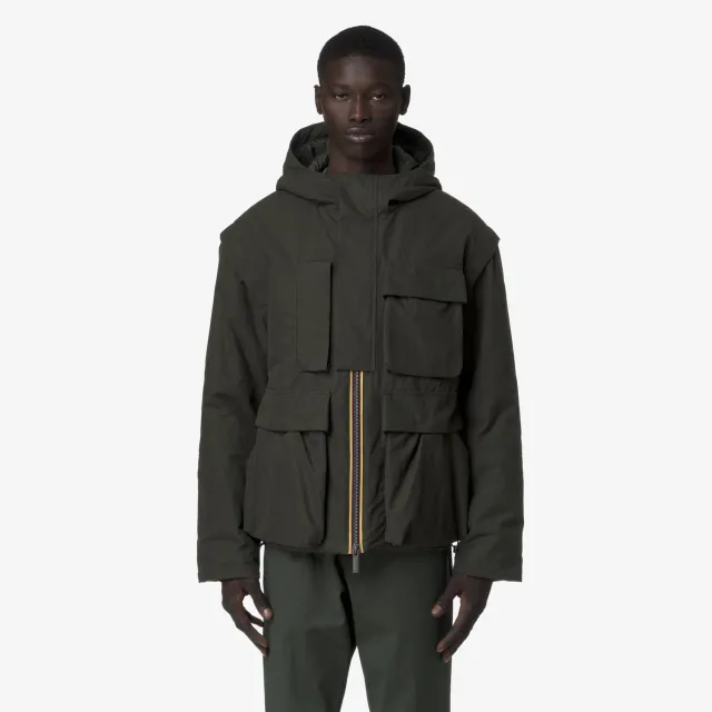 K-Way Guillermo Cotton Feel parka barbati verde calduros