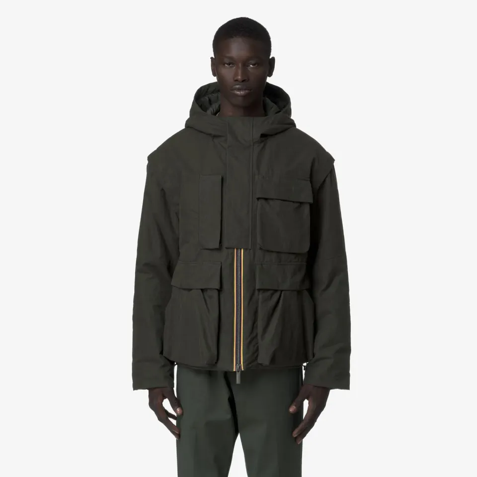K-Way Guillermo Cotton Feel parka barbati verde calduros