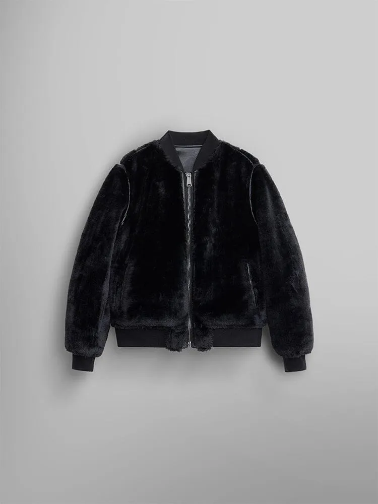 Alpha Industries MA-1 geaca dama reversibila negru blana