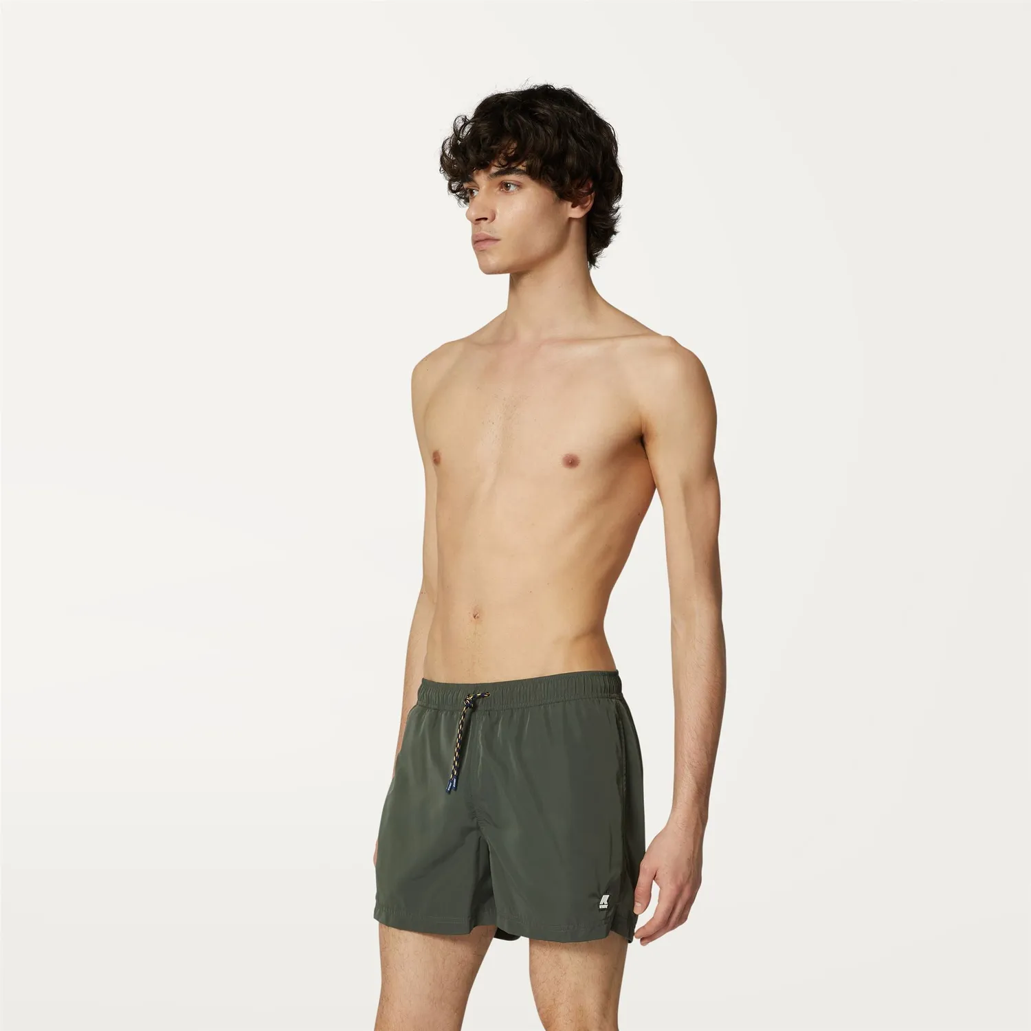 K-Way Hazel sort de baie verde-negricios cu snur