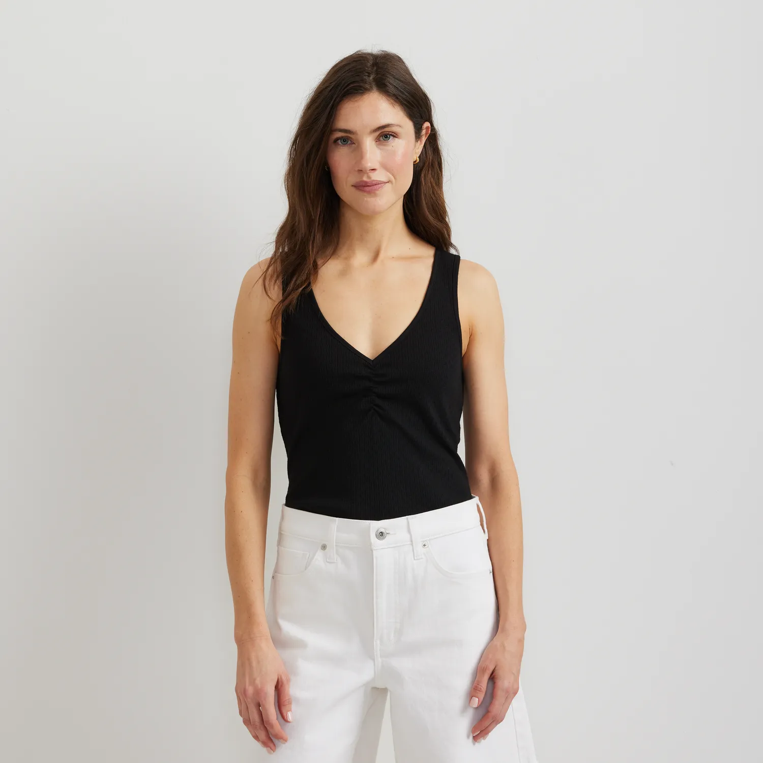 Eddie Bauer Pointelle Dobby Tank maiou damă ivory delicat