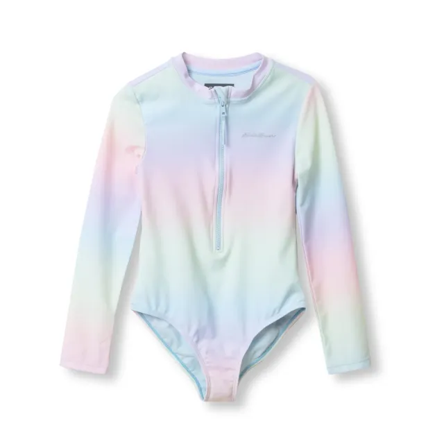 Eddie Bauer Sea Spray costum baie Bright White mânecă lungă