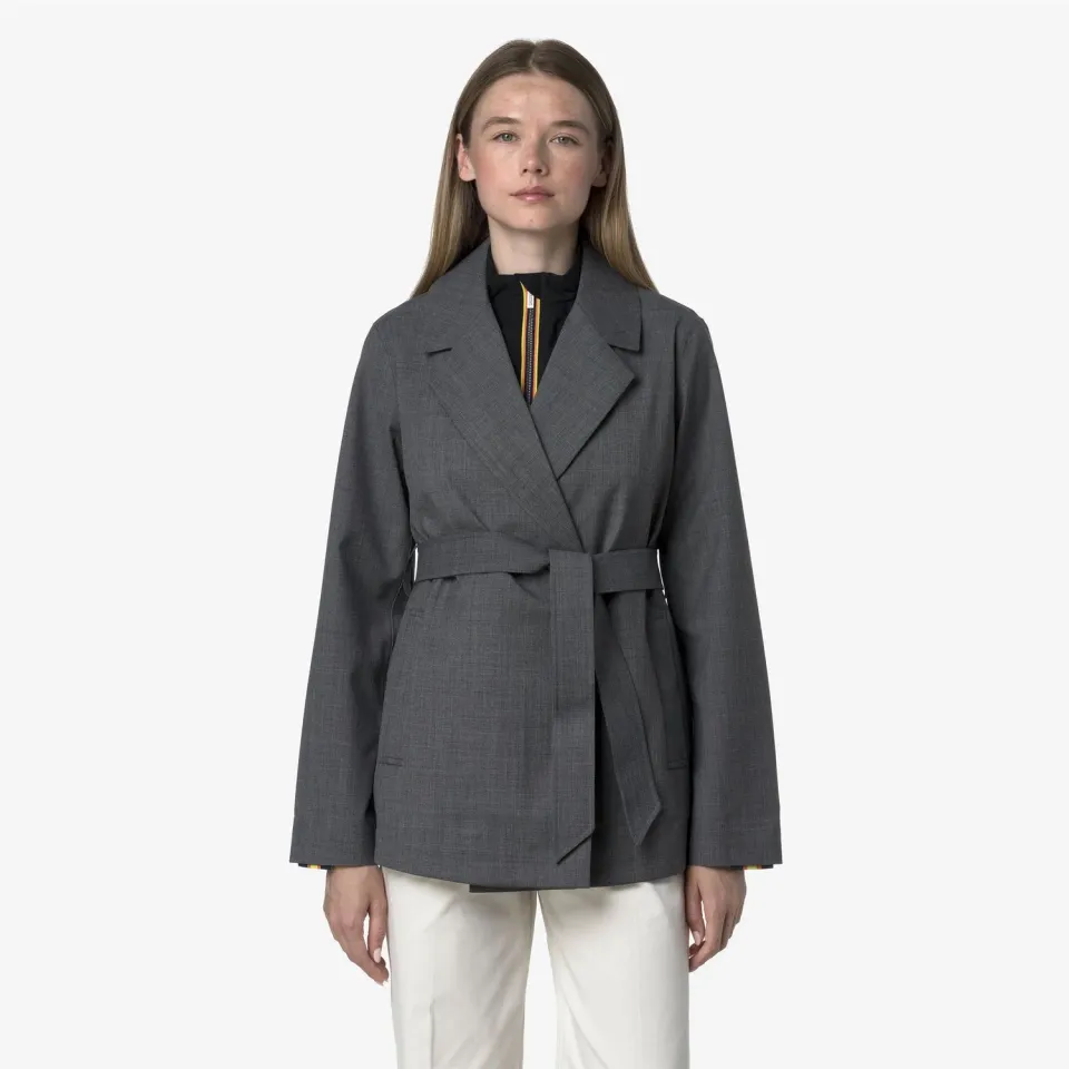 K-Way Jory 3L Wool Grisaille jachetă damă gri elegantă
