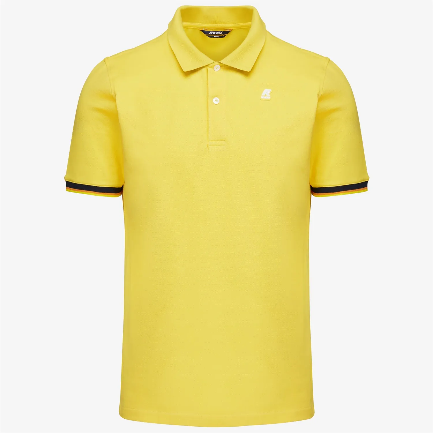 K-Way Vincent polo barbati galben sunstruck bumbac elastic
