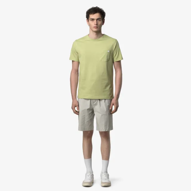 K-Way Sigur Jersey Slim tricou verde bumbac