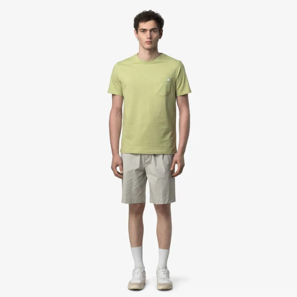 K-Way Sigur Jersey Slim tricou verde bumbac