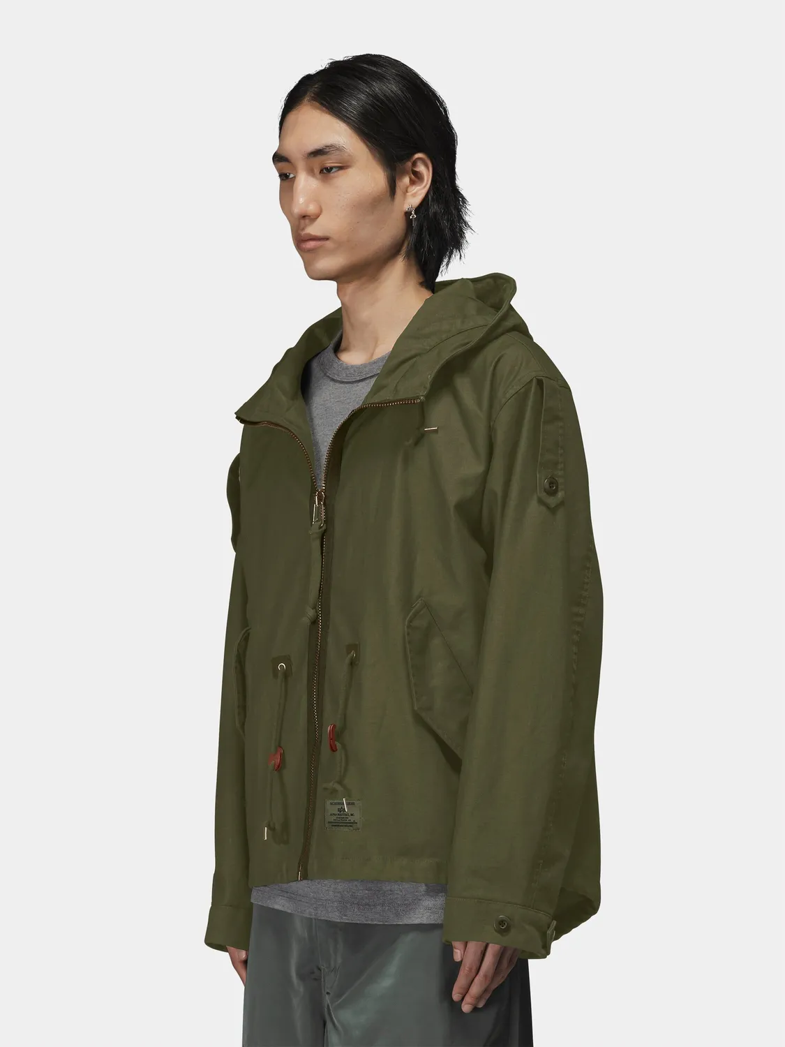 Alpha Industries M-65 Mod Fishtail palton verde OG-107 bumbac