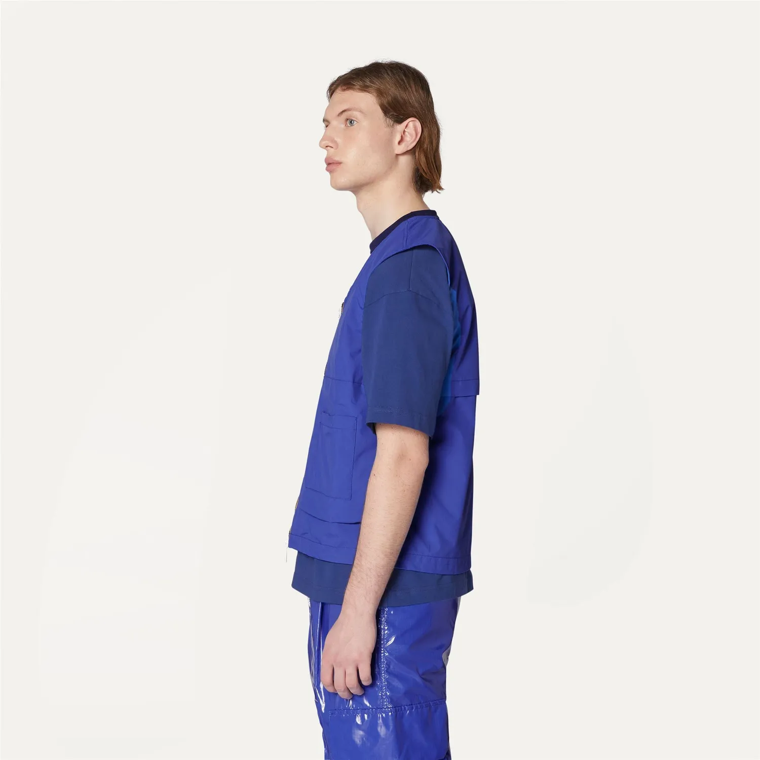 K-Way Barnel vestă albastru Royal nylon reciclabil