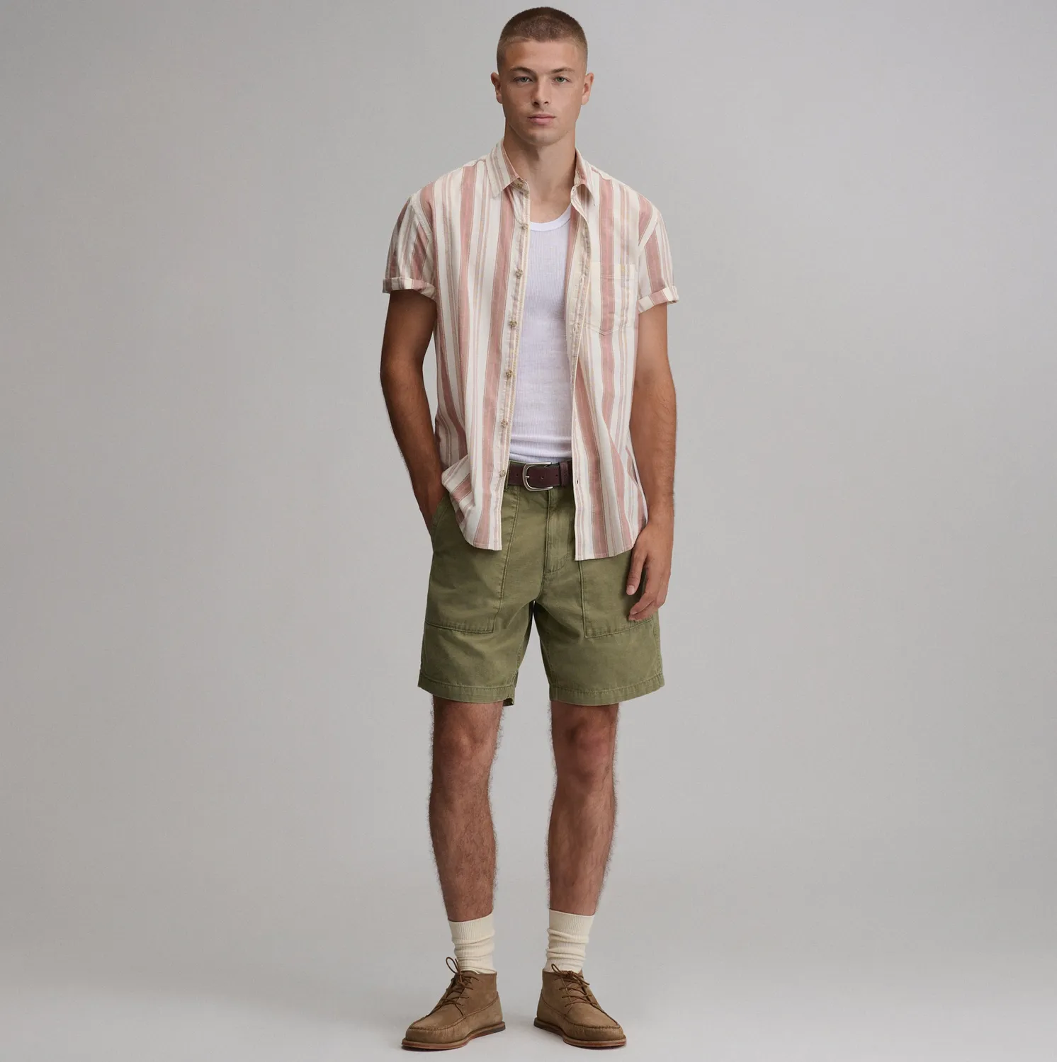 Eddie Bauer Baja Print Short-Sleeve Shirt camasa barbati bumbac imprimata