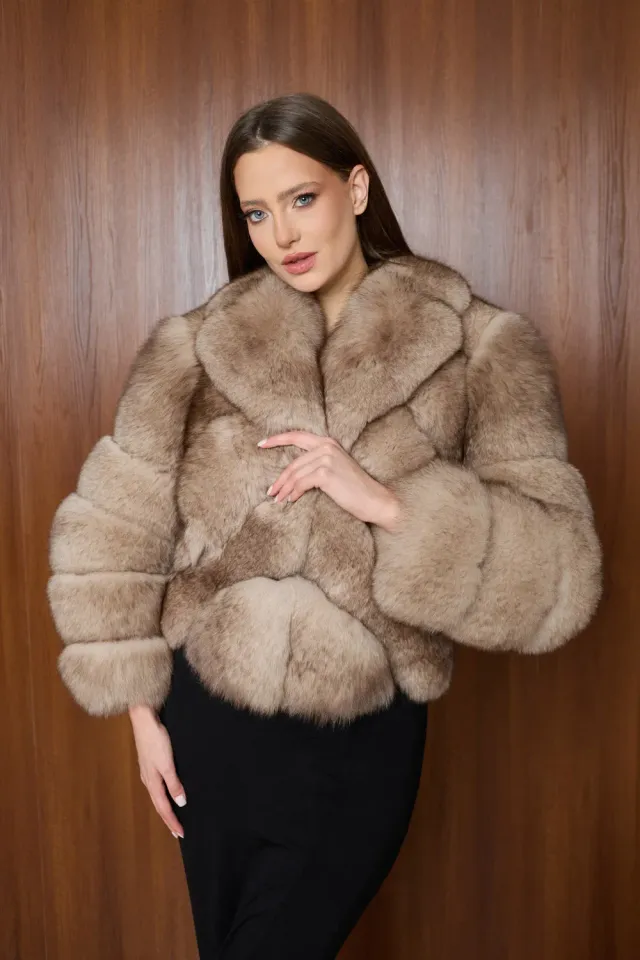 Mareus Cappuccino 479 haina blana vulpe bej 60 cm