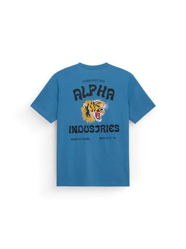 Alpha Industries Tiger Roar tricou Elemental Blue bumbac