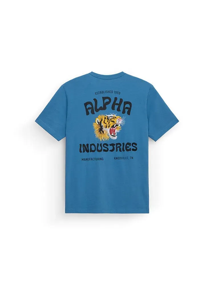 Alpha Industries Tiger Roar tricou Elemental Blue bumbac