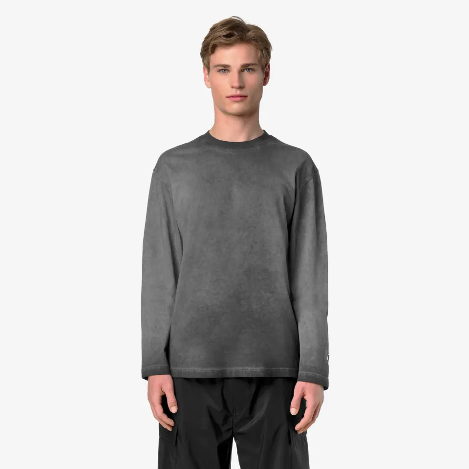 K-Way Nardo LF tricou negru bumbac 180g