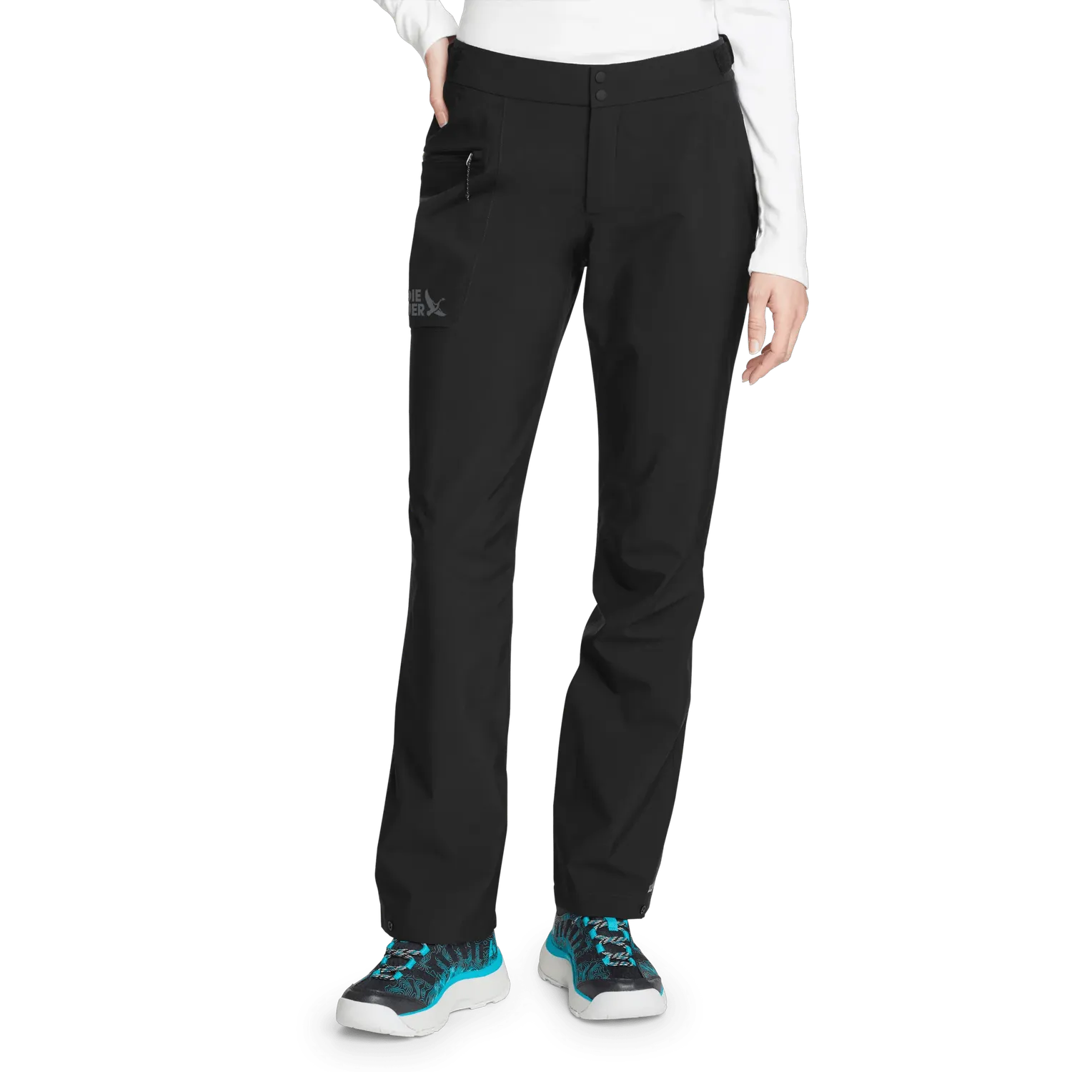 Eddie Bauer Cloud Cap pantaloni de ploaie negri stretch