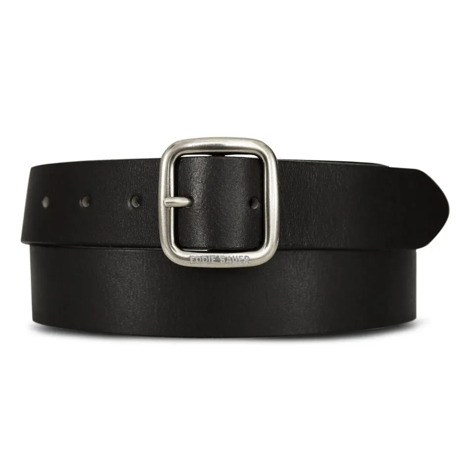 Eddie Bauer Center Bar curea dama neagra piele 35mm