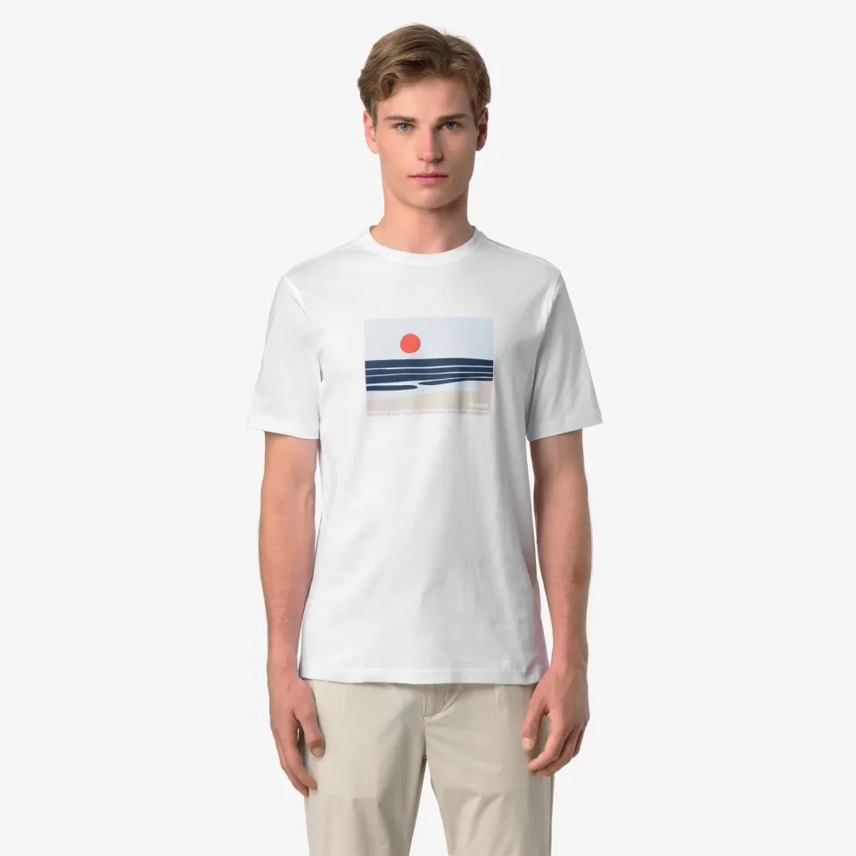 K-Way Odom Jersey Sunset tricou barbati alb bumbac
