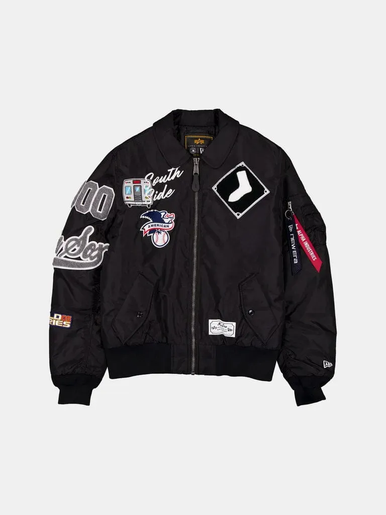 Alpha Industries Chicago White Sox MA-1 geaca bomber neagra