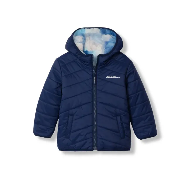 Eddie Bauer Deer Harbor Reversible Hooded Jacket geaca Navy Blue