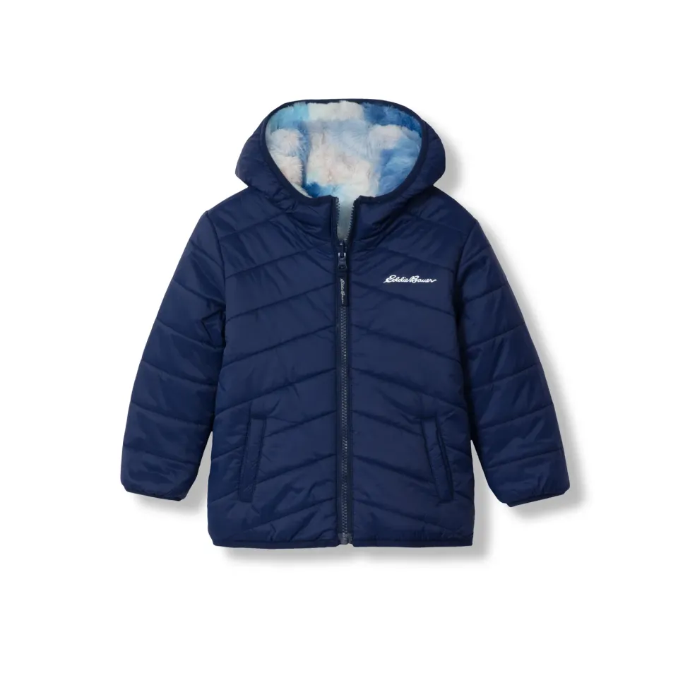 Eddie Bauer Deer Harbor Reversible Hooded Jacket geaca Navy Blue