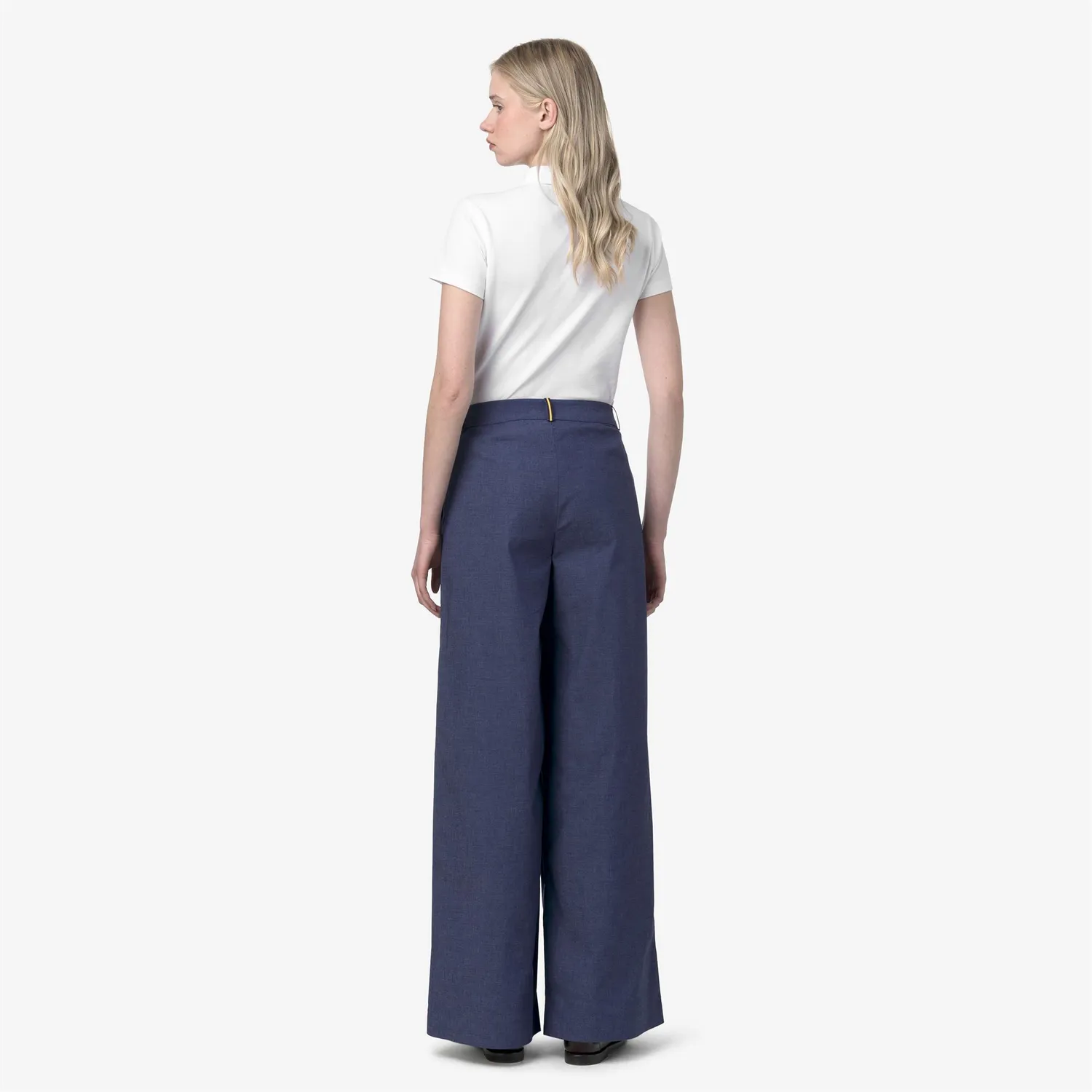 K-Way Pigalle Soft Denim pantaloni albastru cobalt