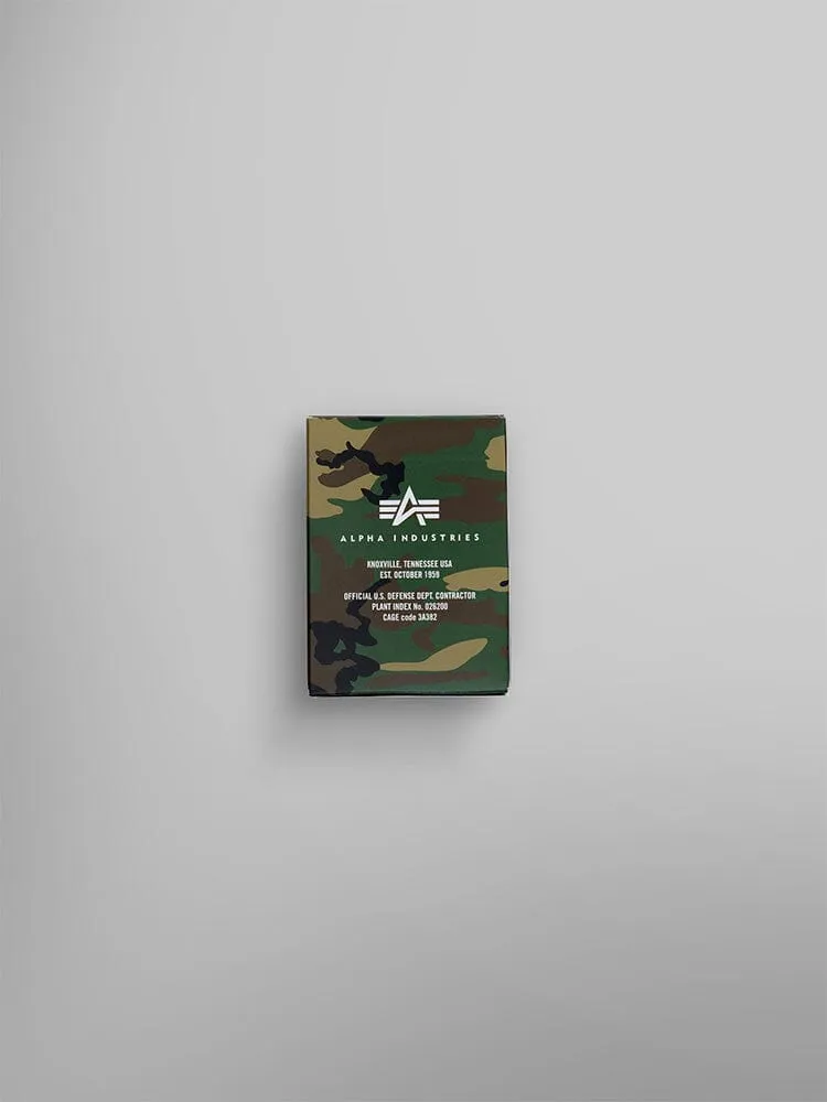 Alpha Industries pachet carti de joc woodland camo cadou