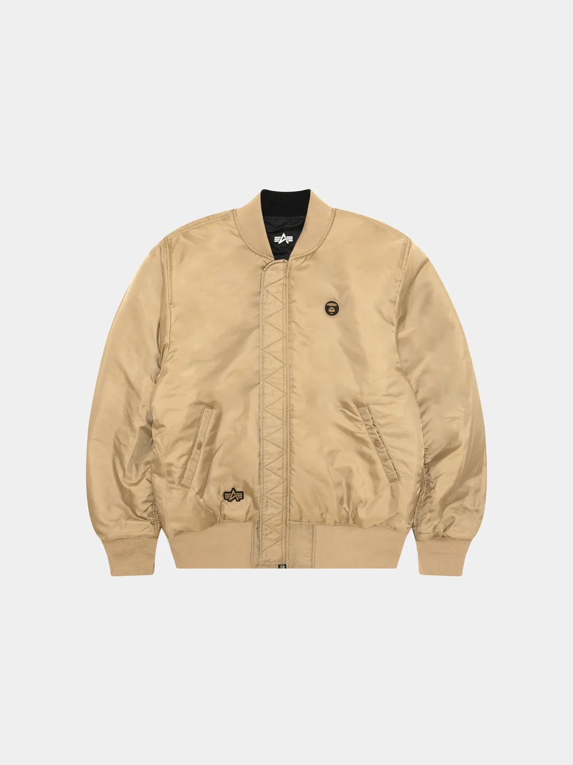Alpha Industries AAPE MA-1 bomber geacă neagră reversibilă