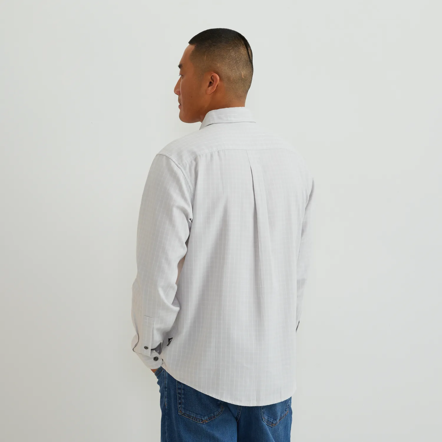 Eddie Bauer Tidelands cămașă mânecă lungă Blue Fog bumbac