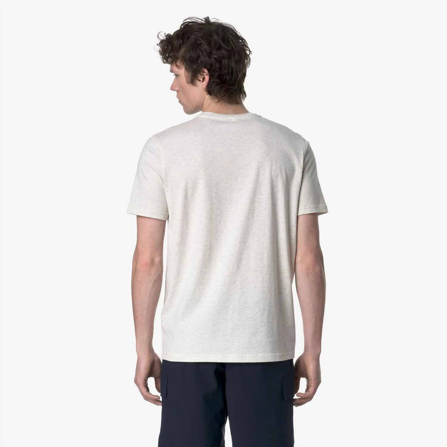 K-Way Sigur Jersey Slim tricou alb bleached mel slim