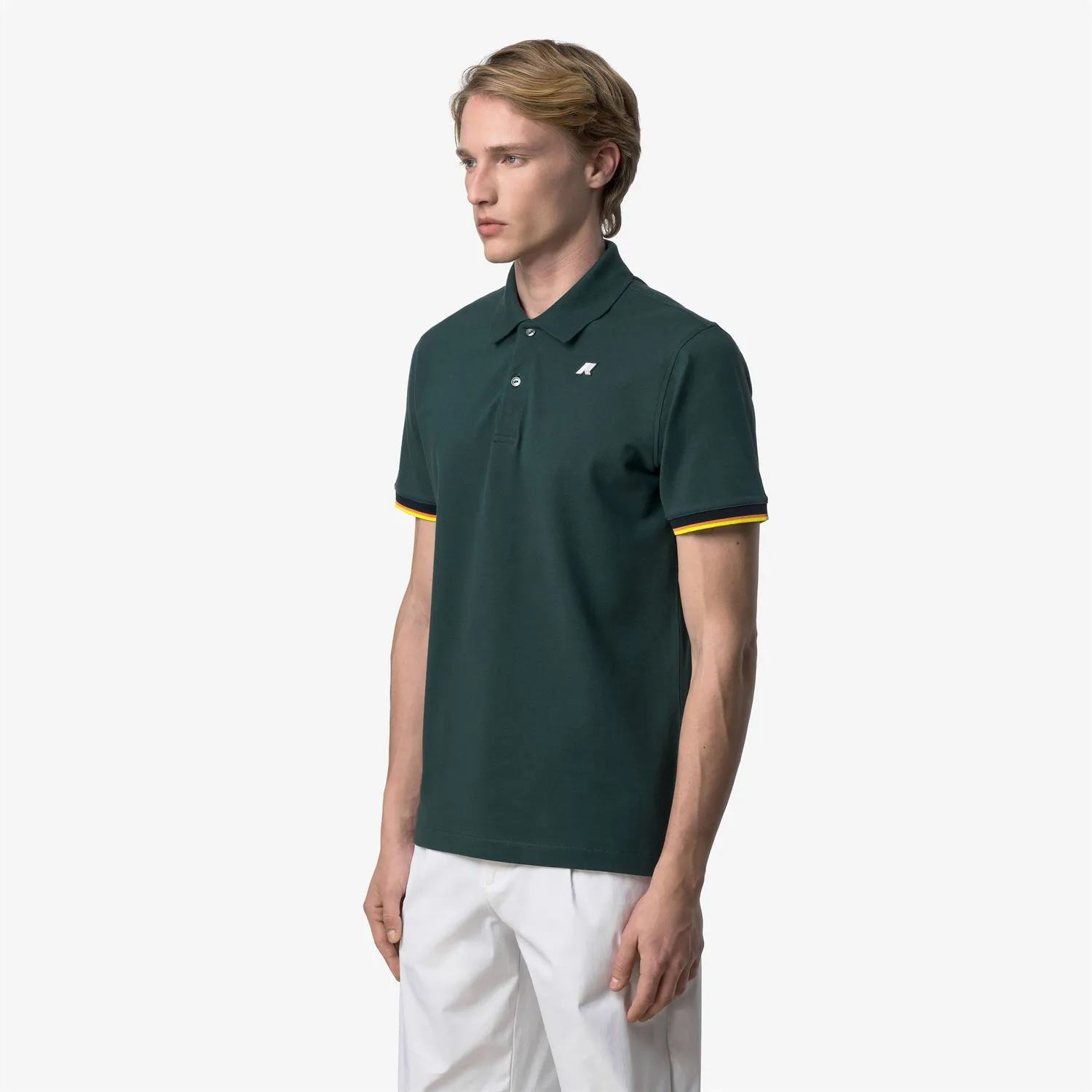 K-Way Vincent K1125BW polo barbati verde jungle slim