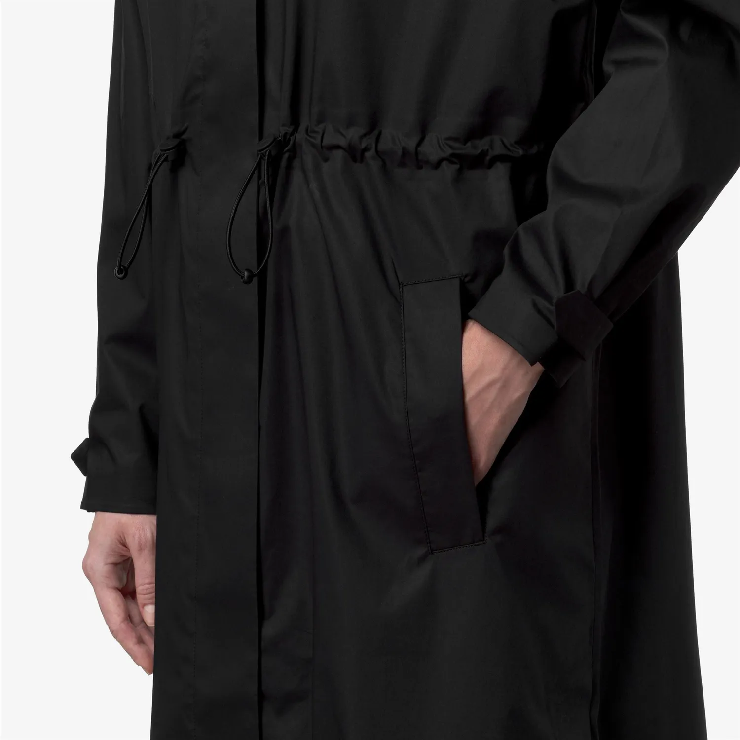 K-Way Barbrein Cotton 3Layers palton damă negru lung