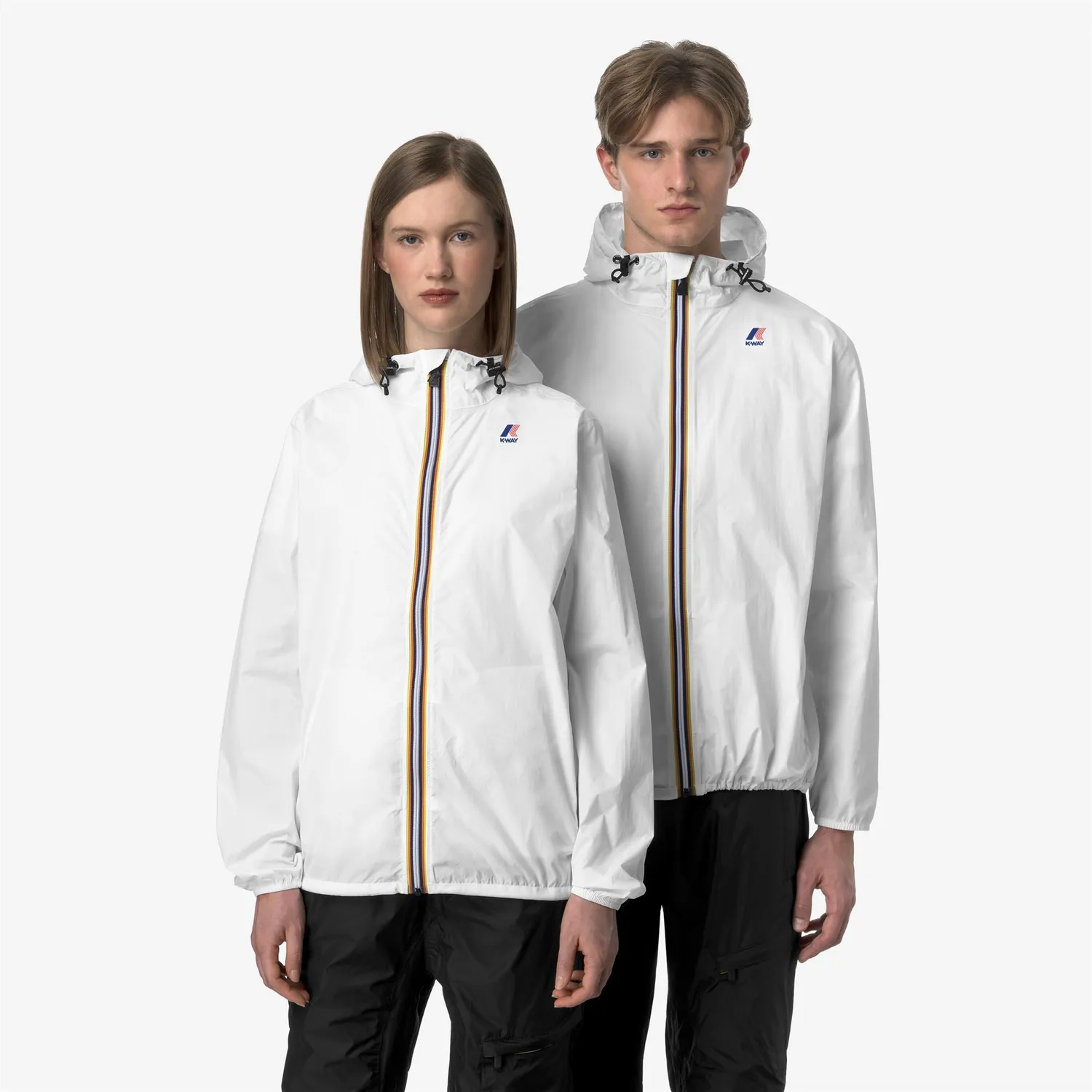 K-Way Le Vrai Claude geaca ploaie unisex White pliabila