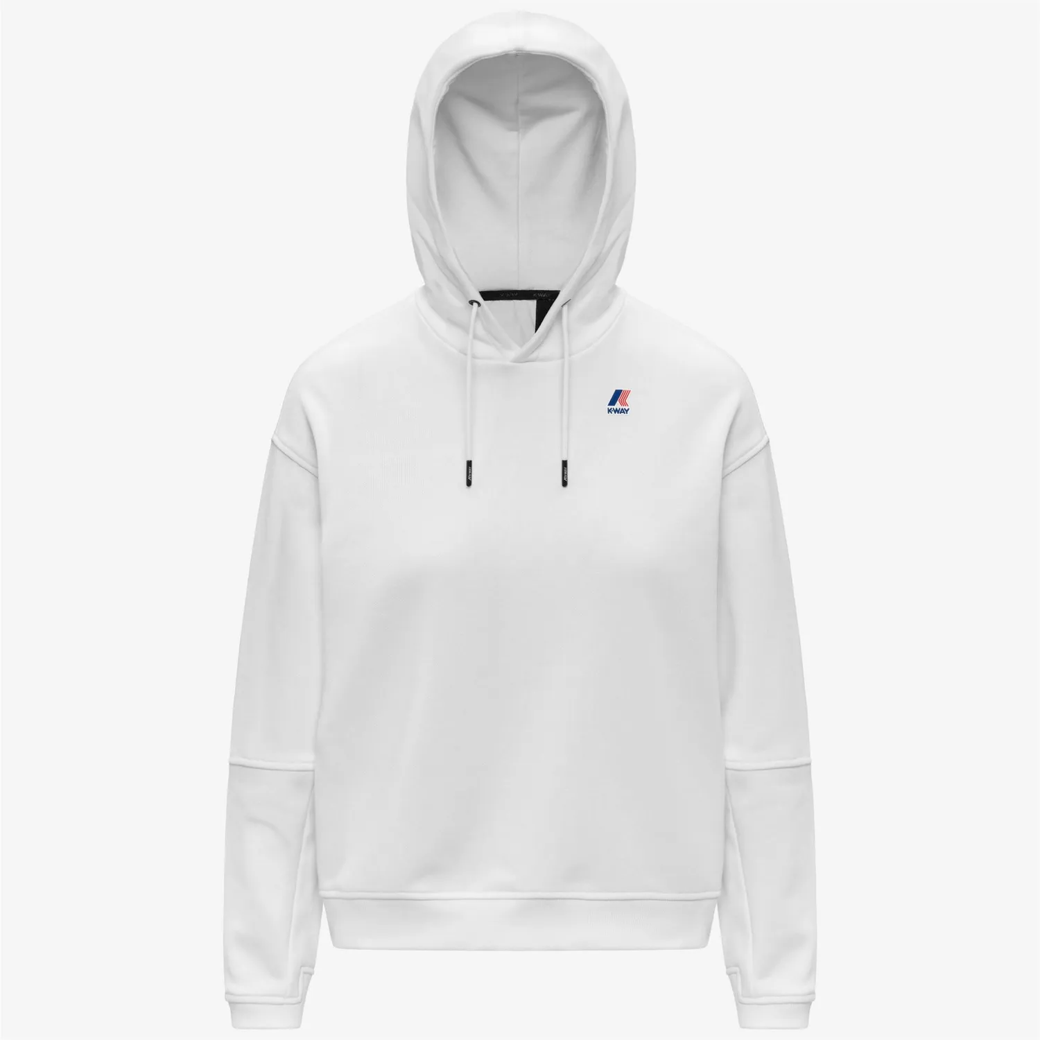 K-Way Ninette Poly Cotton hanorac dama alb cu gluga fleece