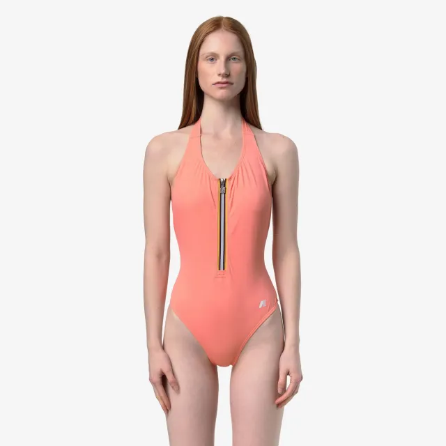 K-Way Sylvie Beach costum baie dama pink pamplemousse