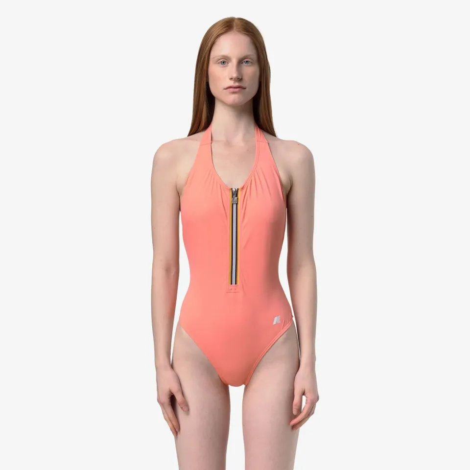 K-Way Sylvie Beach costum baie dama pink pamplemousse